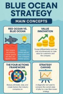 Blue ocean strategy summary infographic