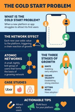 The cold start problem infographic summary