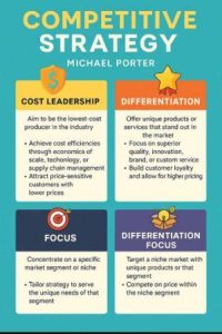 competitive strategy summary infographic