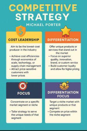 competitive strategy summary infographic
