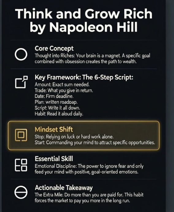 Think and grow rich summary by Napoleon Hill